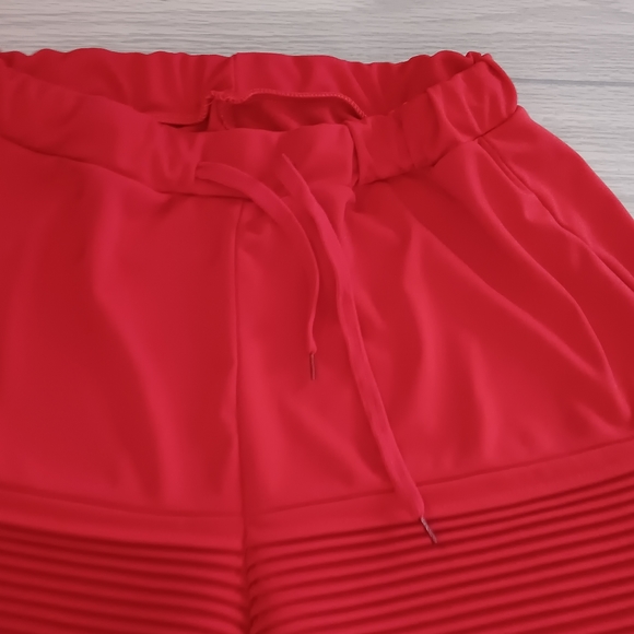 Plus size Diamond Letter Breasted One-Word Collar Loose Two-Piece Set - Picture 6 of 16